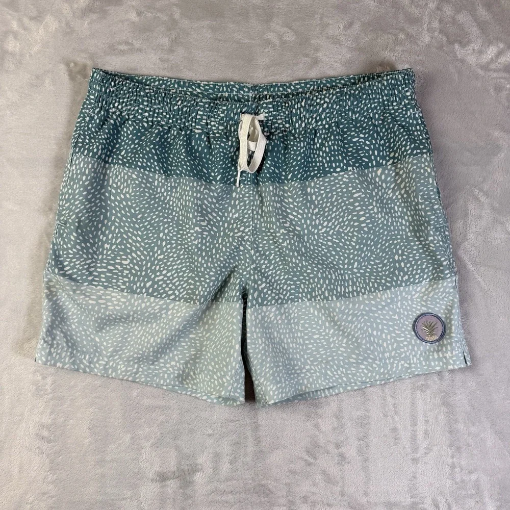 Chubbies The Whale Sharks Swim Trunks Shorts‎ Men's Small Blue Spotted Vacation